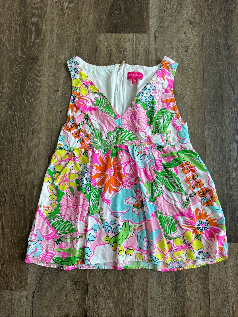 Lilly Pulitzer Target Floral V-Neck Cotton Tank Top Women’s Size XL